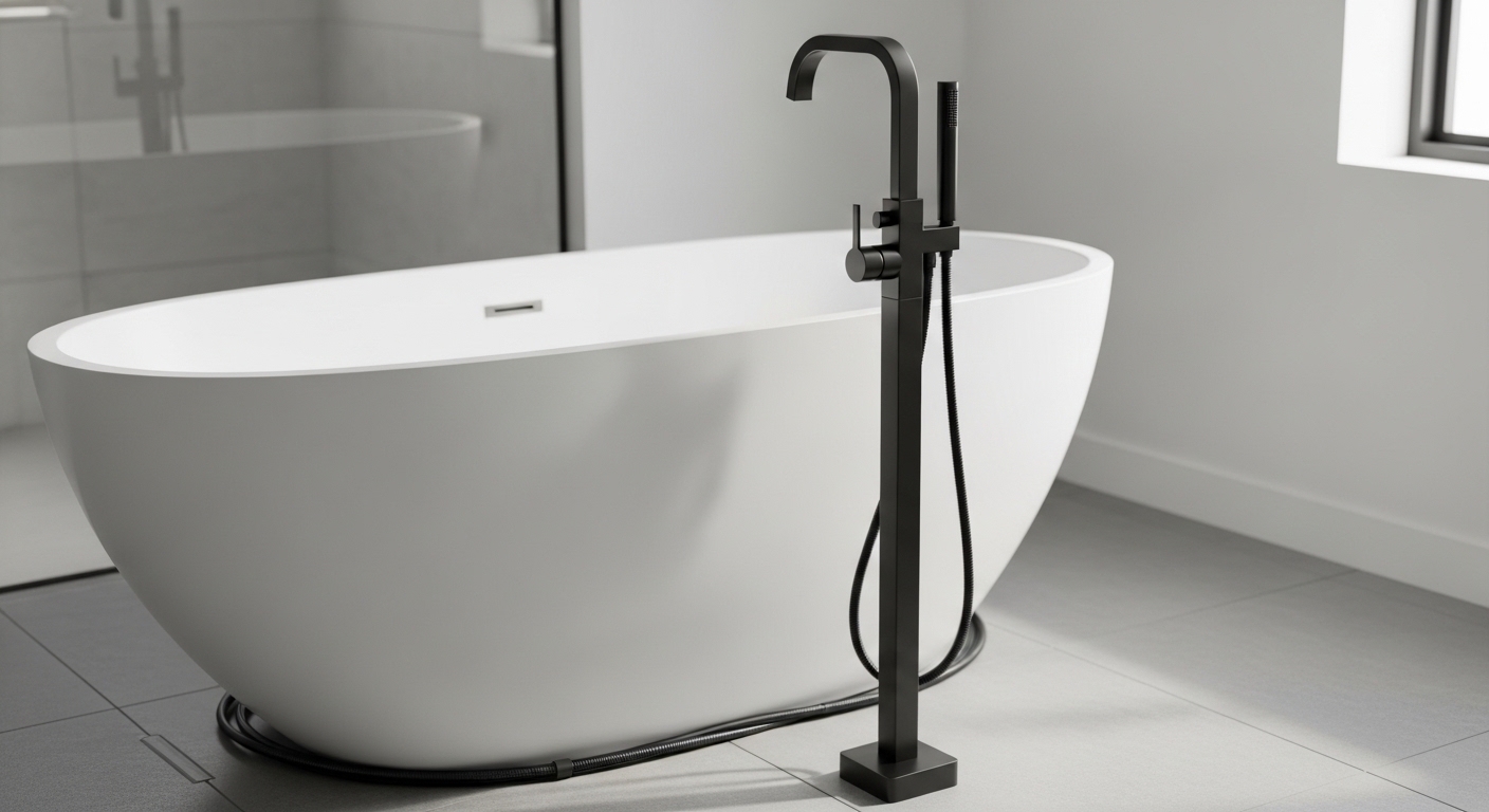freestanding tub faucet floor mount
