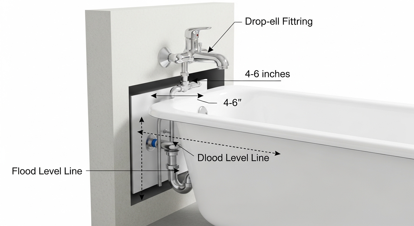 What Is the Right Tub Spout Height Above the Tub — and How High Should You Set It? 2 tub spout height