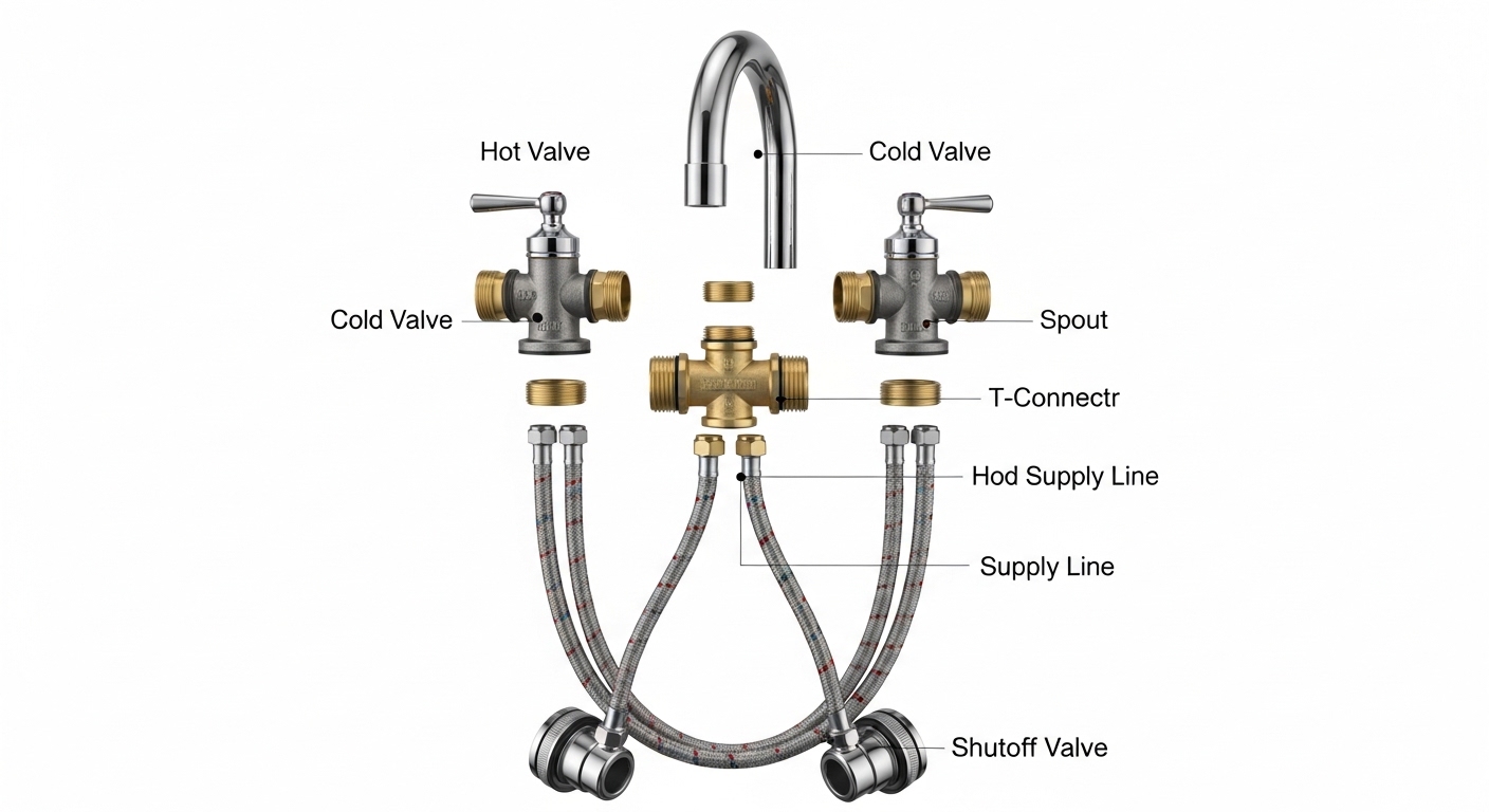 widespread faucet connector