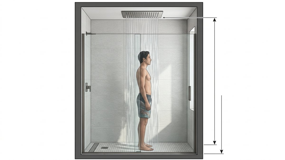 Where Should You Actually Put a Rainfall Shower Head? A Real Guide to Rainfall Shower Head Placement 2 rainfall shower head placement